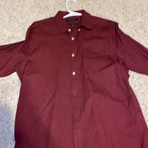 Banana republic dark red button up